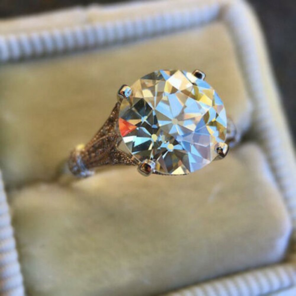 NEW 925 Silver White Sapphire Ring - Picture 3 of 4